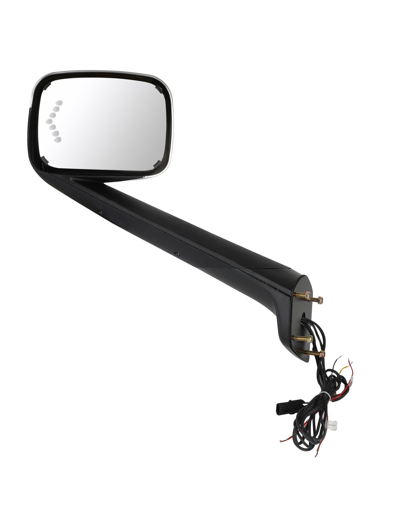 Right Side Power Heated Truck Hood Mirror - Chrome, Fits 2005-2017 Freightliner Century & Columbia Models