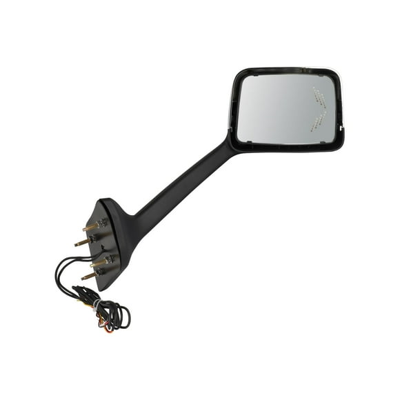 cciyu Truck Hood Mirror A PC(Right Side Small Mirror) Manual Control,with Chrome Housing Fit for for International LT 625 with Back LED Signals & Front LED Arrow Light