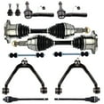 thumbnail image 1 of cciyu Upper Lower Control Arm & Ball Joint Tie Rods Sway Bars CV Axle Compatible fit 2002-2006 for Cadillac Escalade 2000-2006 for Chevy Tahoe 2000-2006 for GMC Yukon 12pcs Suspension Kit, 1 of 5