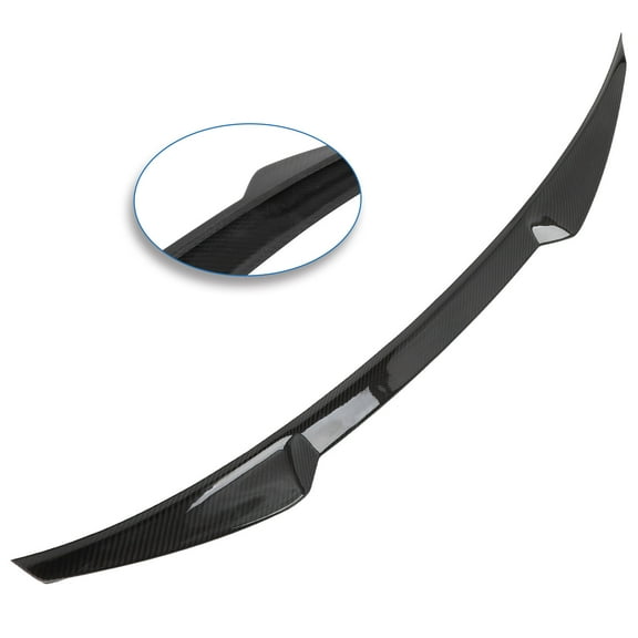 cciyu V-Style Rear Trunk Lip Spoiler Wing Fits for 2012-2018 for AUDI A7 Racing Trunk Spoiler(Carbon Fiber Glossy Black)