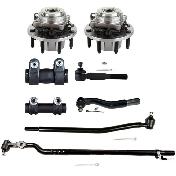 cciyu Wheel Hub Inner Outer Tie Rod End Adjusting Sleev Compatible fit For Ford Excursion For F-250 Super Duty For F-350 Super Duty 8pcs Suspension Kit