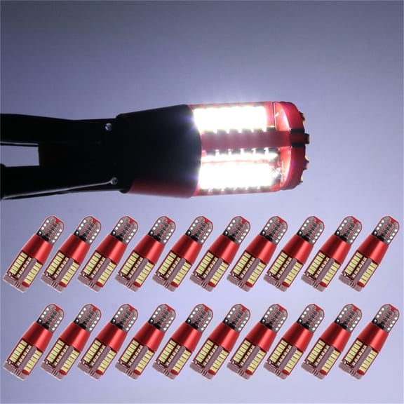 cciyu White 194 Error Free LED Light Bulb T10 168 282 Light Bulb for Map Light Side Marker License Plate Lights,20Pack