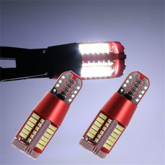 cciyu White 194 Error Free LED Light Bulb T10 168 282 Light Bulb for Map Light Side Marker License Plate Lights,2Pack