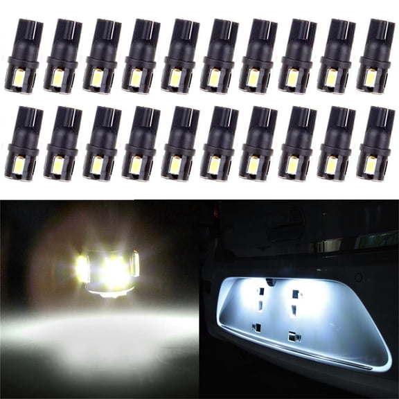 cciyu White T10 6-5730-SMD Instrument Cluster Dash Panel Lights Super Bright:Bulbs
