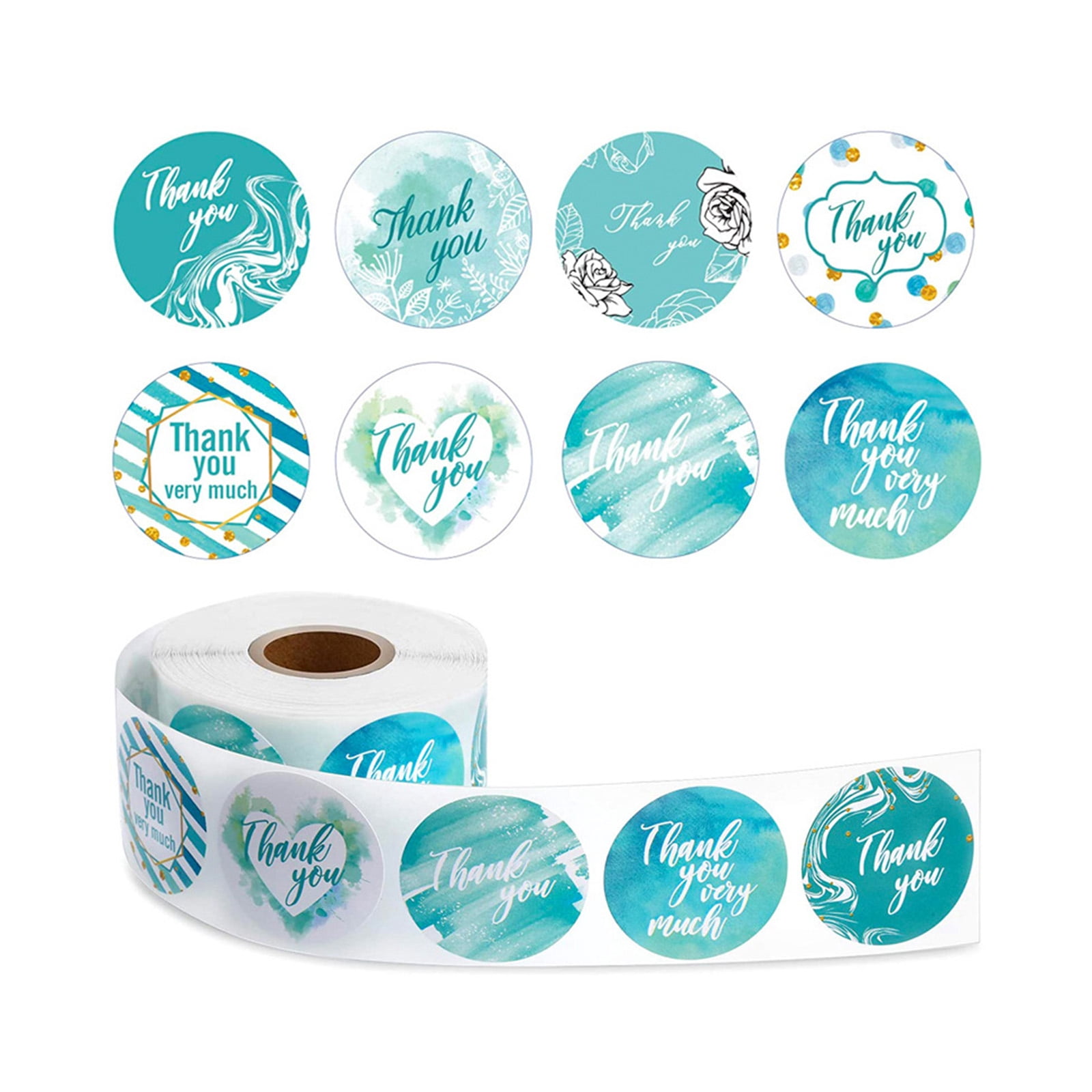 CCOCC 500 Pcs Thank You Stickers,8 Unique Designs Strong Adhesive ...