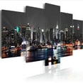 thumbnail image 1 of ccocc Canvas Wall Art, Modern City Nightscape Prints, Living Room Wall Decor, Bedroom Wall Decor, High-Resolution Artwork, 5-Piece, 1 of 6