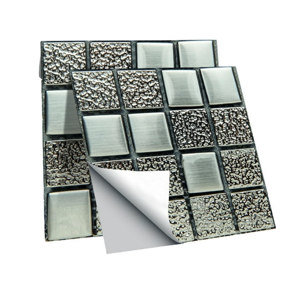 ccocc Peel and Stick Wallpaper, 3D Mosaic Glass Tile, Self-Adhesive Backsplash for Kitchen, Waterproof and Easy-Clean Back Splash Stick-On Tiles