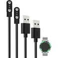 thumbnail image 1 of ccwonima [2 Pack] for SOUYIE SW-7 1.43 Inch SmartWatch Charger, Magnetic Replacement USB Charging Cable Compatible with SOUYIE Military Rugged Smart Watch Accessories.(Black), 1 of 1