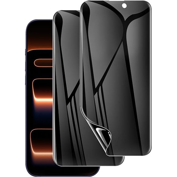ccwonima 2 Pack for iPhone 17 Pro Max Privacy Screen Protector [Like Original Touch Sensitivity], Anti-Spy Private 17 Pro Max Film [Non-Glass], Case Friendly, Scratch-Resistant, Self-Healing