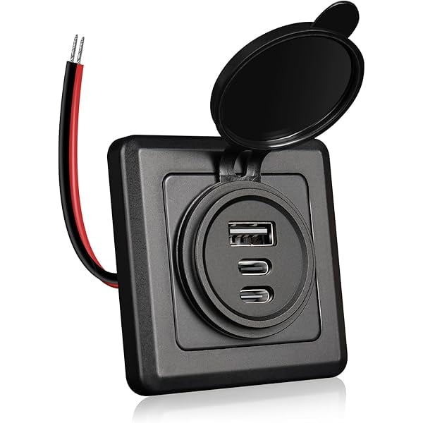 Usbc Rv ccwonima RV USB Wall Outlet, 3 Port 68W Aluminum 12V USB C Outlet, Dual ...