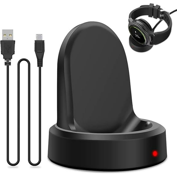 ccwonima Watch Charger for Samsung Gear S2, Charging Dock with Micro USB Charging Cable, for Smausng Gear S3 S2 Classic, S3 Frontier, S4 Smart Watch