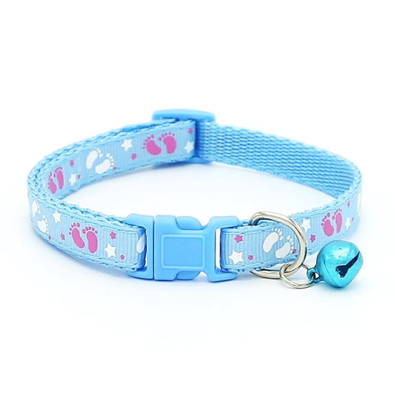 cdar Cute Fashion Paws Pattern Pet Puppy Collars with Bell for Small Dogs Necklace Pet Collar