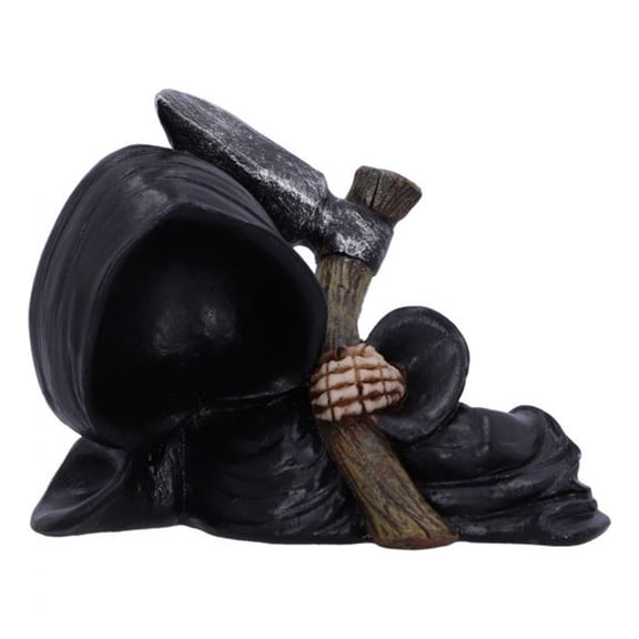 LIHUA Decorative Halloween Ornament Delicate Handmade Scary Grim Reaper Statue with Scythe Party Supplies