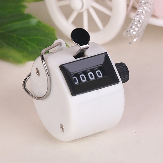 cdar Manual Counter with Zero Clearing Switch Sturdy Useful 4 Digital Hand Tally Counter