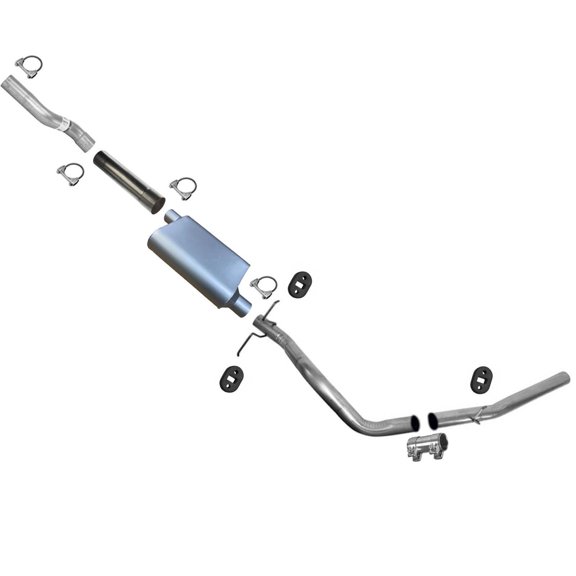 ce Muffler Tail Pipe System for Ford for Expedition 1999-2001 - Cat-Back, Bolt-On, Uncoated Mild Steel & Aluminum, No Drilling Required