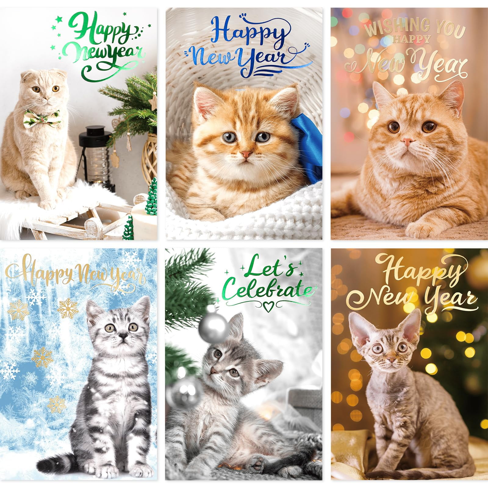 ceiba tree 24Pcs Chinese New Year Cards 2025 Happy Lunar New Year