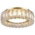 thumbnail image 1 of Badiegh 11 inch Modern Dimmable Gold Crystal Bedroom Flush Mount Lights with Dimmable 5CCT 2700K-6000K (24W), 1 of 8