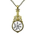 thumbnail image 1 of celebrate mexican outline mexico totems necklace antique guitar jewelry music pendant, 1 of 4