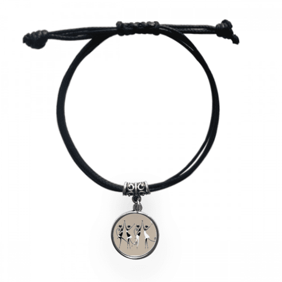 celebrate party cheers cat bracelet leather wristband black jewelry