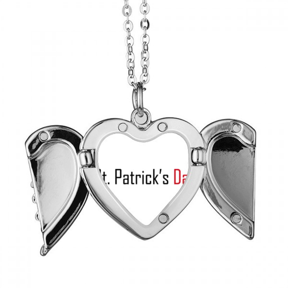 celebrate st. patricks day blessing festival angel wings necklpendant fashion