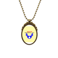 thumbnail image 1 of celebrating president's day antique necklace vintage bead pendant keychain, 1 of 3