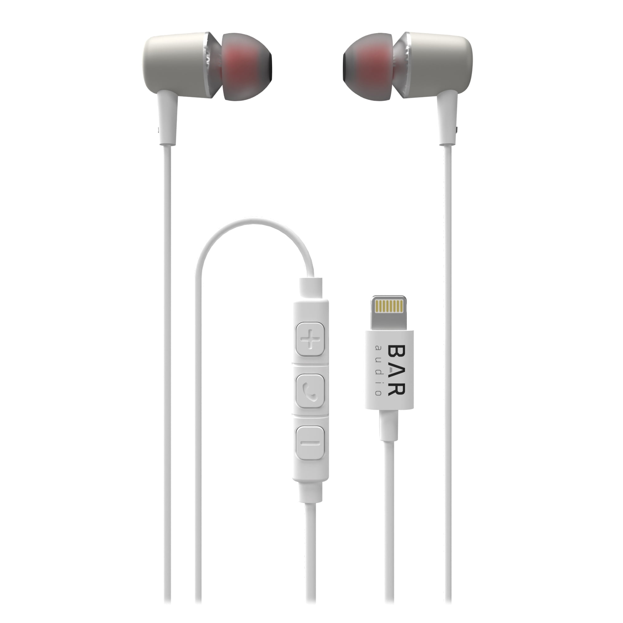 cellhelmet Bar Audio Wired In-Ear Earbuds with In-Line Mic/Remote and MFi Lightning Connector for iPhone