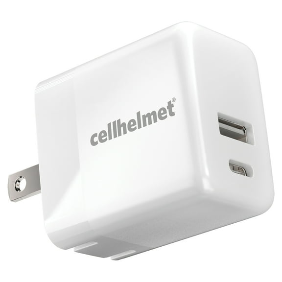cellhelmet WALL-PD-20W-A-C 20-Watt Dual Wall Block Charger with USB and USB-C Port