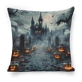 thumbnail image 1 of cemetery pumpkins cast Linen toss pillowcase Decoration pillowcase Gift preferred 20x20" Cushion cover 1 set Sofa pillowcase Sofa bedroom living room car, 1 of 8