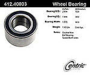 centric 412.40003e standard axle ball bearing Fits select: 1988-1991 HONDA CIVIC, 1987 HONDA CIVIC 1.5