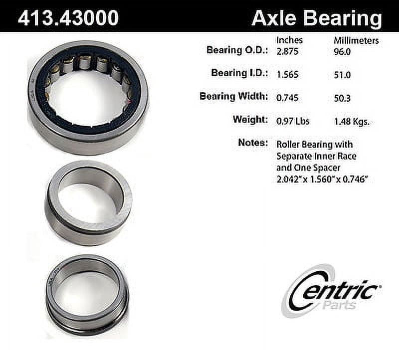 centric 413.43000e axle shaft bearing Fits select: 1994-2004 ISUZU ...