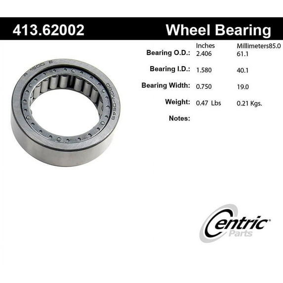 centric 413.62002 wheel bearing