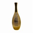 thumbnail image 1 of ceramic gold bowling pin vase. 16.5x6x3.5"., 1 of 3