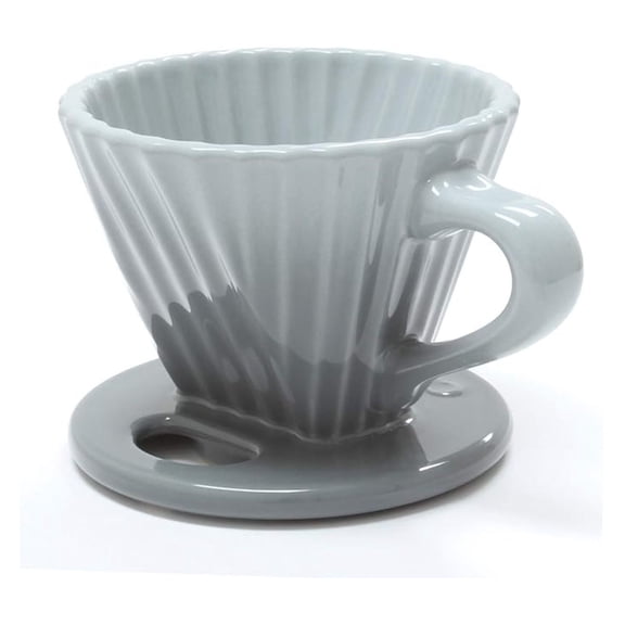"" ceramic pour over coffee dripper, 8 ounces, Fade Grey