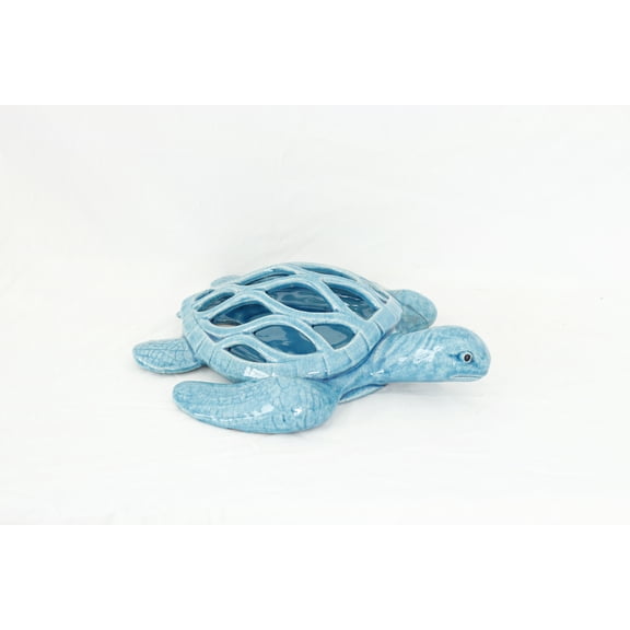 ceramic sea turtle open backed. 11"