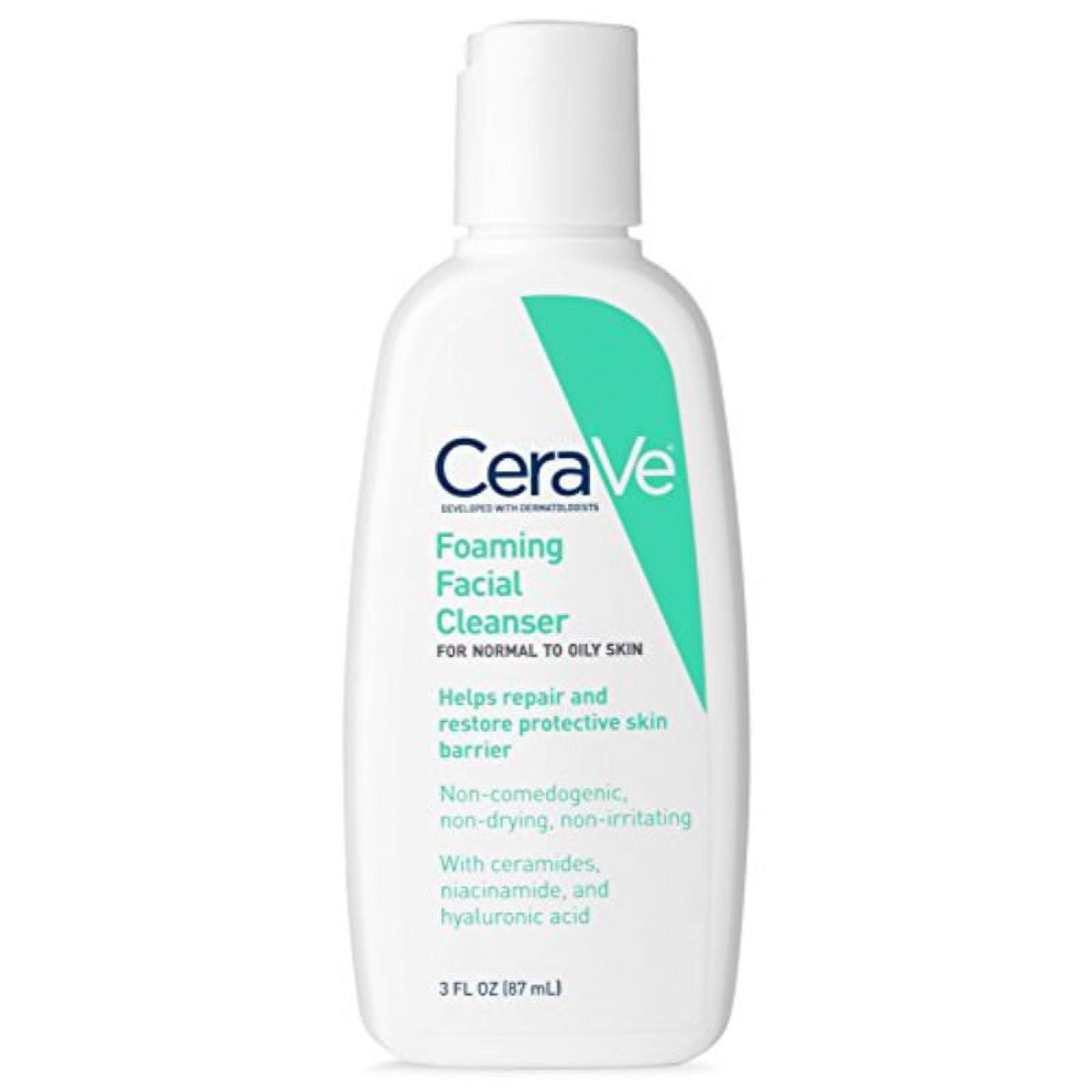 Comprar CeraVe Foaming Facial Cleanser, Daily Face Wash for Oily Skin with  Hyaluronic Acid, Ceramides, and Niacinamide, Fragrance Free Paraben Free, 12 Fluid Ounce en USA desde República Dominicana