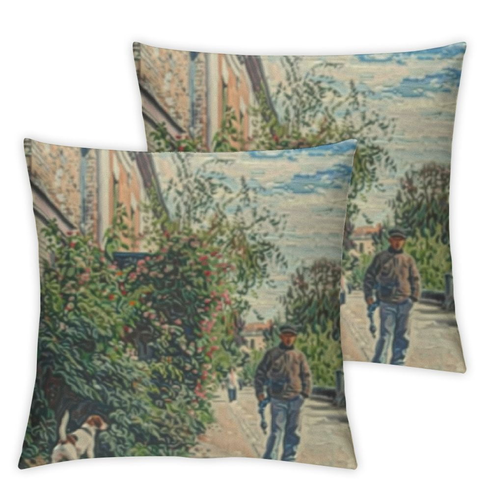 cffrgdeyh Landscape Throw Pillow Cover Set of 2 Chrysanthemums