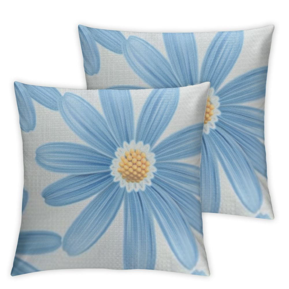 cffrgdeyh Spring Daisy Flower Pillow Covers 18x18 Inch Set of 2 Summer