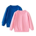 thumbnail image 1 of cfhntfmh 2 Pack Baby Boy Girl Clothes Crewneck Sweatshirt Toddler Long Sleeve T Shirt Kids Baisc Pullover Tops Fall Outfit, 1 of 7