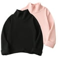 thumbnail image 1 of cfhntfmh 2 Pack Infant Newborn Clothes Boys Girls Turtleneck Long Sleeve Soft Cotton T-Shirts Basic Warm Tee Tops, 1 of 2