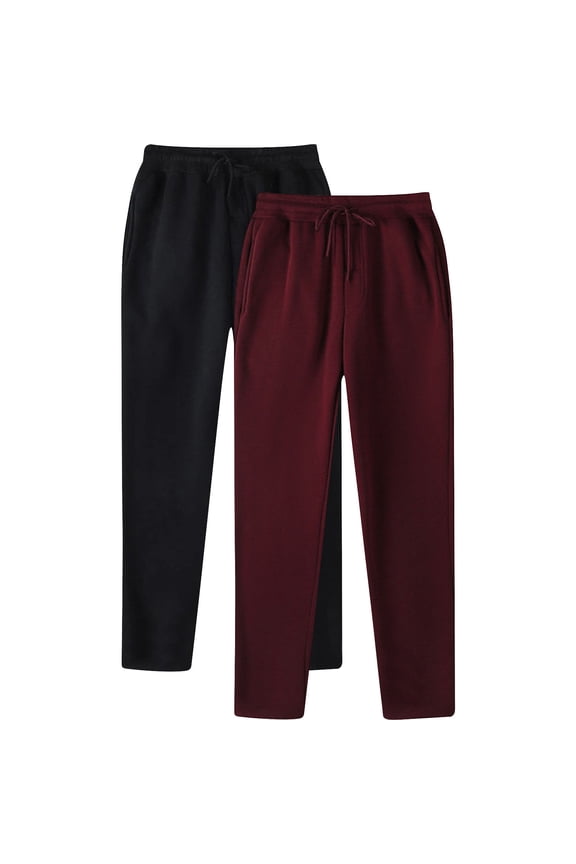 2 Pack Men's Sweatpants Athletic Lounge Pants Open Bottom Yoga Baggy Workout Casual Running Lightweight Joggers with Pocketsļ¼Blue,Large)