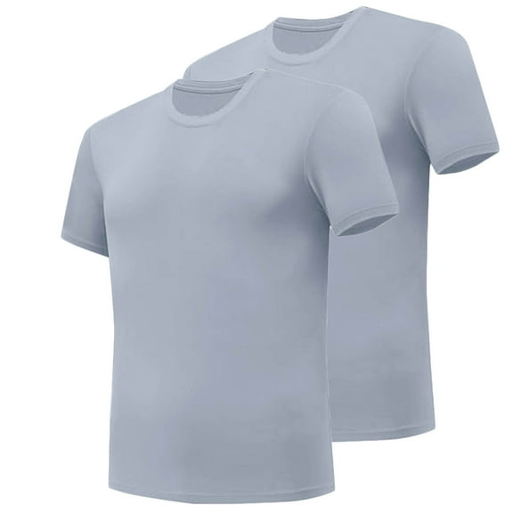 cfhntfmh 2 Pack Workout Mens Shirts Quick dry Causal Work Gym Athletic T Shirt Breathable Short Sleeve for Running