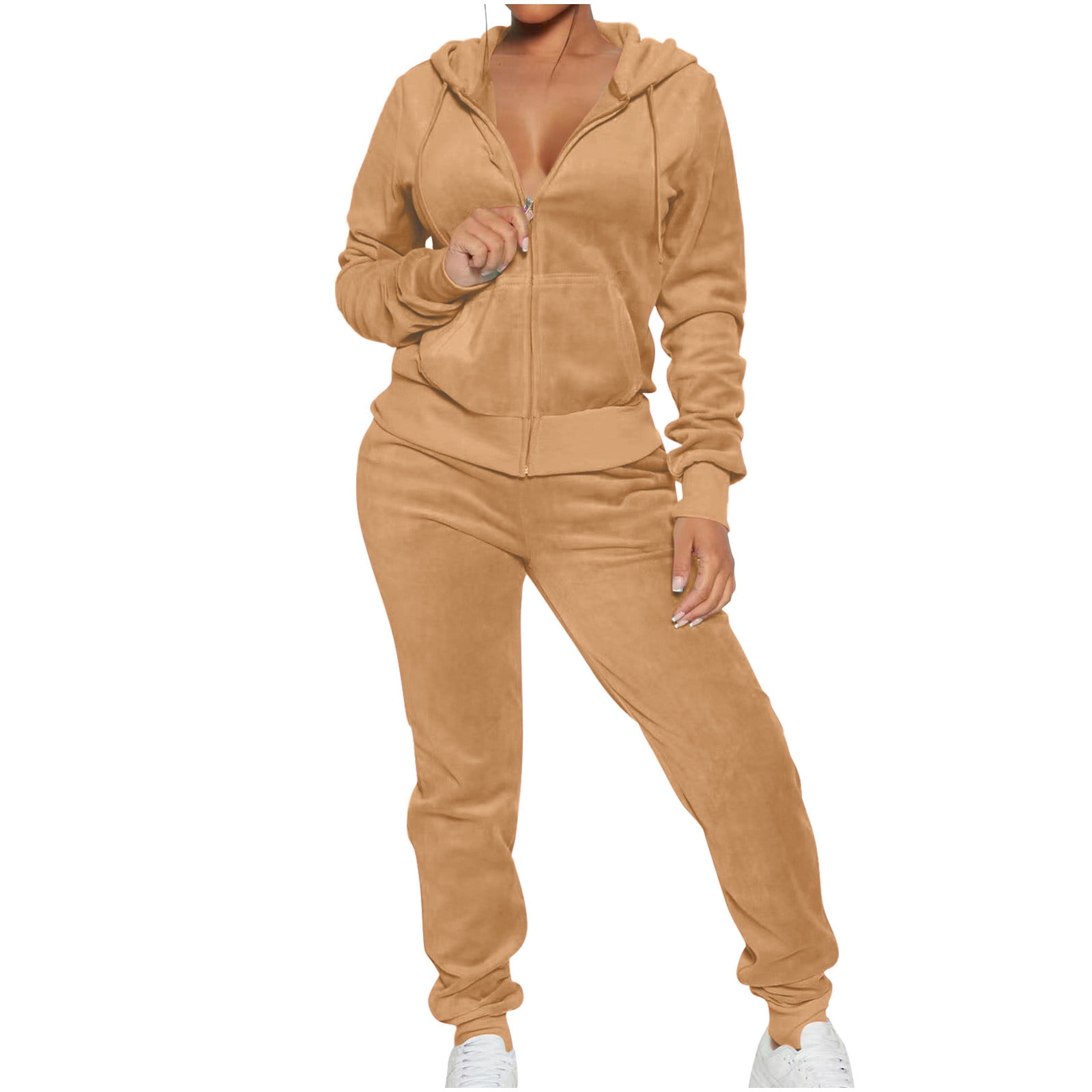 Women’s Tracksuit Set – Two Piece Jacket and Jogger Set with Zip Up Top main image 0