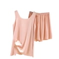 thumbnail image 1 of cfhntfmh 2 Piece Pajama Sets for Women Sleevelesss Loungewear T-Shirt Loose Shorts Sleepwear Sets, 1 of 4