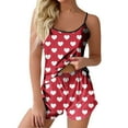 thumbnail image 1 of cfhntfmh 2 Piece Pajama Sets for Women Soft Sleeveless Scoop Neck Casual Printed Cami Shirts Loose Shorts Matching Sets Sleepwear, 1 of 4