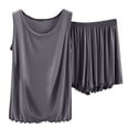 thumbnail image 1 of cfhntfmh 2 Piece Pajamas Set for Women Casual Sleepwear Soft Pj Sets Tank Top and Shorts Sleeveless Loungewear for Summer, 1 of 3