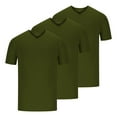 thumbnail image 1 of cfhntfmh 3 Pack Mens T-Shirts Big and Talls Slim Short Sleeve Undershirts V Neck Basic Solid Color Stretchy Shirt, 1 of 2
