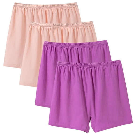 cfhntfmh 4pc Women's Boyshort Panties Cotton High Waisted Plus Size Seamless Underwear Soft Stretch Boxer Briefs