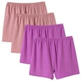 thumbnail image 1 of cfhntfmh 4pc Women's Boyshort Panties Cotton High Waisted Plus Size Seamless Underwear Soft Stretch Boxer Briefs, 1 of 7