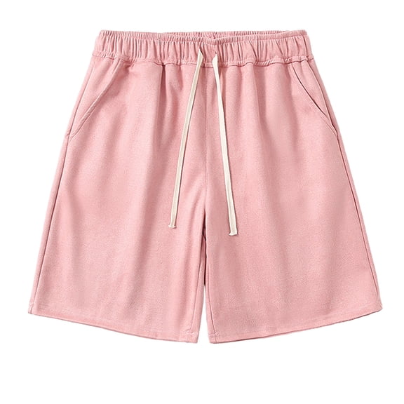 cfhntfmh Athletic Shorts for Men Summer Casual Elastic Waisted Drawstring Shorts Loose Wide Leg Running Work Shorts