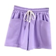 thumbnail image 1 of cfhntfmh Athletic Shorts for Women Loose Summer High Waist Shorts Running Gym Workout Drawstring Shorts with Pockets, 1 of 4